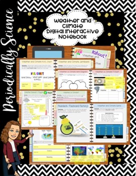 Preview of Weather and Climate (TEKS 5.8A) Digital Interactive Notebook- Hyperdoc