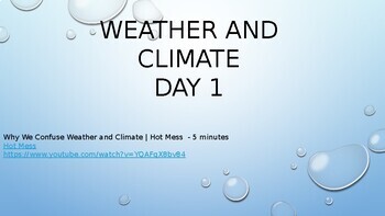 Preview of Weather and Climate Unit