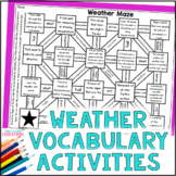 Weather and Climate Vocabulary Activities - Science Vocabu