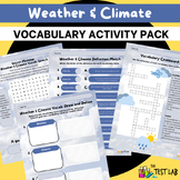 Weather and Climate Vocabulary Activity Worksheet Packet