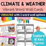 Weather and Climate Vocabulary | Word Wall Cards | Termino