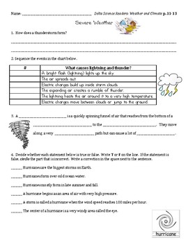 Weather and Climate Worksheets by For The Birds In Third | TpT