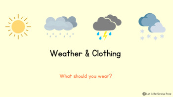Preview of Weather and Clothing Oral Language Practice for ESL/EFL