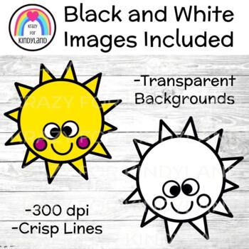 rainbow with sun black and white clipart