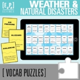Weather and Natural Disasters Vocabulary Activity | Self-C