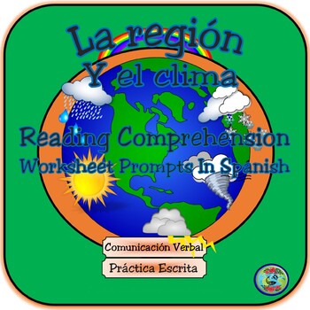Preview of Weather and Region Reading Comprehension (Prompts in Spanish)