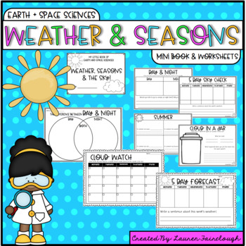 Preview of Weather and Seasons Mini Book and Worksheer