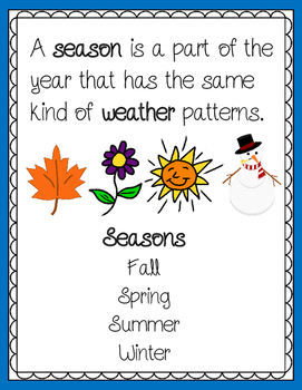 Weather and Seasons Presentation by Jennifer Fancher | TpT