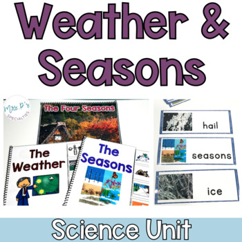 Preview of Weather and Seasons Science Unit  - Leveled Science Instruction For Special Ed