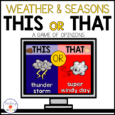 Weather and Seasons This or That Game | Printable and Digital