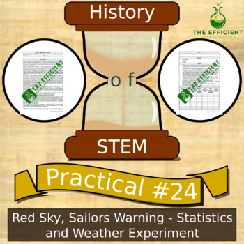 Preview of Weather and Statistics Practical - History of STEM practicals - Red Sunset