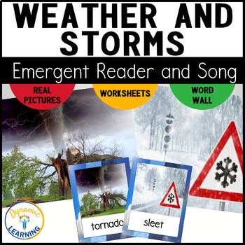 Preview of Weather and Storms Reading Comprehension with Writing Worksheets and Word Wall