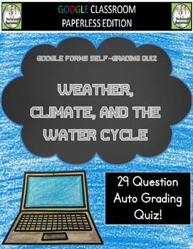 Preview of Weather and Water Cycle Digital Assessment - Distance Learning