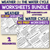 Weather and Water Cycle Worksheets and Activities Bundle