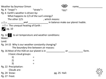 Preview of Weather by Seymour Simon