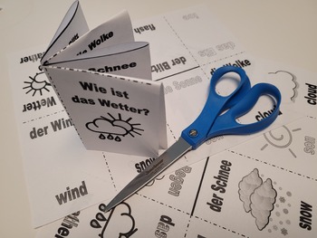 Preview of Weather (das Wetter) German Foldable Mini-book