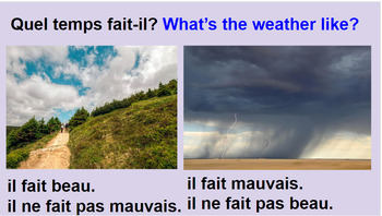 Preview of Weather expressions in French