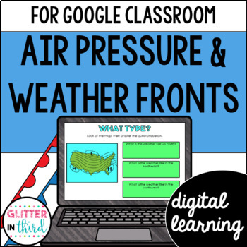Preview of Weather fronts, air pressure, & storms activities for Google Classroom