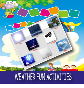 Preview of Weather fun activities, Kids Activity Book, end of year, summer activities