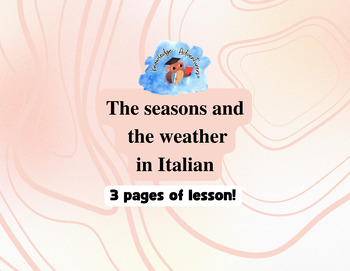 Preview of Weather in Italian