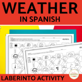 Spanish Weather Vocabulary Maze Worksheet Practice Activit