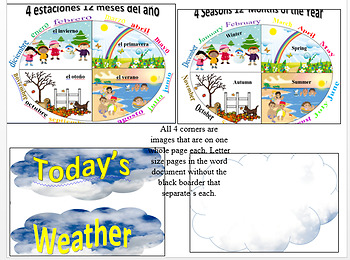 Preview of Weather kit cutouts sky star moon sun stars lightening raindrops. Todays weather