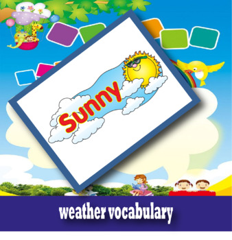 Preview of Weather vocabulary sheets, Kids Activity Book, end of year, summer activities