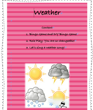 Preview of Editable Weather-themed Activities