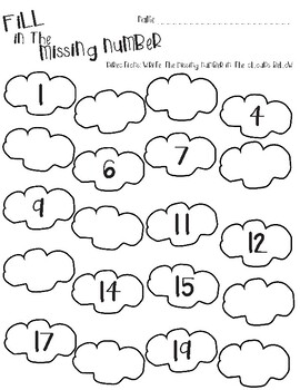weather themed math fill in the missing numbers 1 20 by danis creative