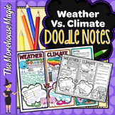 Weather versus Climate Doodle Notes | Science Doodle Notes