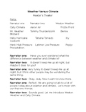 Weather versus Climate Readers Theater