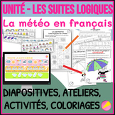 Weather vocabulary in French patterns | Les suites logique