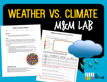 Preview of Weather vs. Climate M&M Lab Activity Averages Mean Median Mode