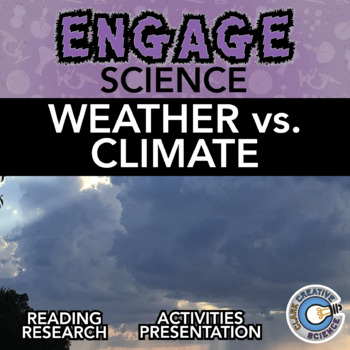 Preview of Weather vs. Climate Resources - Leveled Reading, Activities, Notes & Slides
