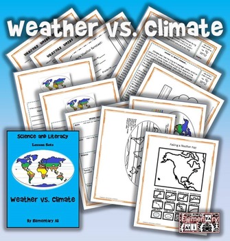 Preview of Weather vs. Climate Science and Literacy Lesson Set (TEKS)
