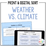 Weather vs Climate Sorting Activity