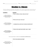 Weather vs. Climate Webquest (pg615)