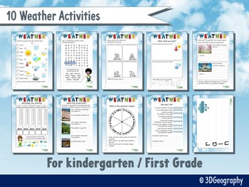 weather worksheets for kindergarten teaching resources tpt