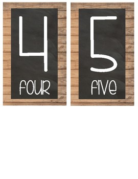 Preview of Weathered Word & Chalkboard Table Numbers