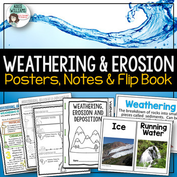 Preview of Weathering, Erosion, & Deposition Activities - Organizers, Posters, & Flip Book