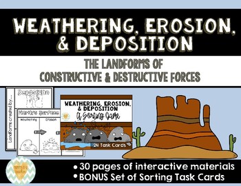 Preview of Weathering, Erosion, Deposition: Constructive & Destructive Forces Activities