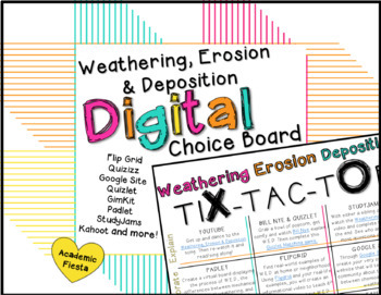 Preview of Weathering, Erosion & Deposition Google Slides Choice Board