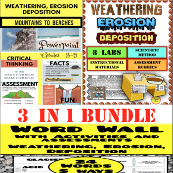 Preview of Weathering, Erosion, Deposition:  Hands-On Bundle