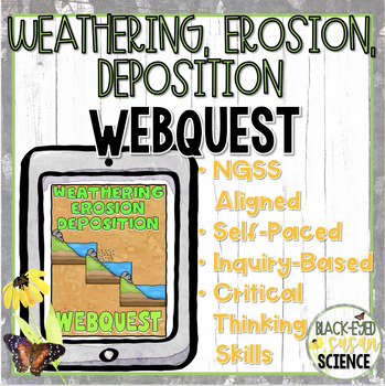 Preview of Weathering Erosion Deposition WebQuest (NO PREP)