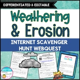 Weathering & Erosion Differentiated Internet WebQuest - Pr