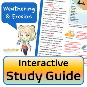 Preview of Weathering & Erosion - Florida Science Interactive Study Guide
