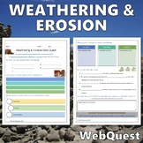 Weathering & Erosion Webquest | Editable Digital Science Activity