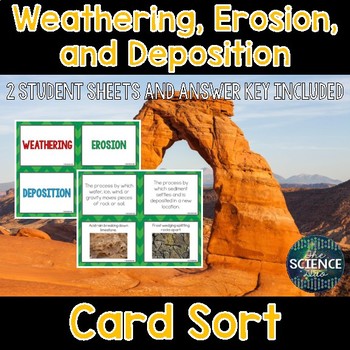 Preview of Weathering, Erosion, and Deposition Card Sort