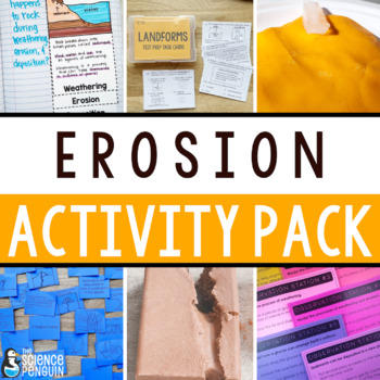 Preview of Weathering, Erosion, and Deposition Activities Pack | Labs Notes Task Cards