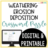 Weathering, Erosion, and Deposition Crossword Puzzle Activ